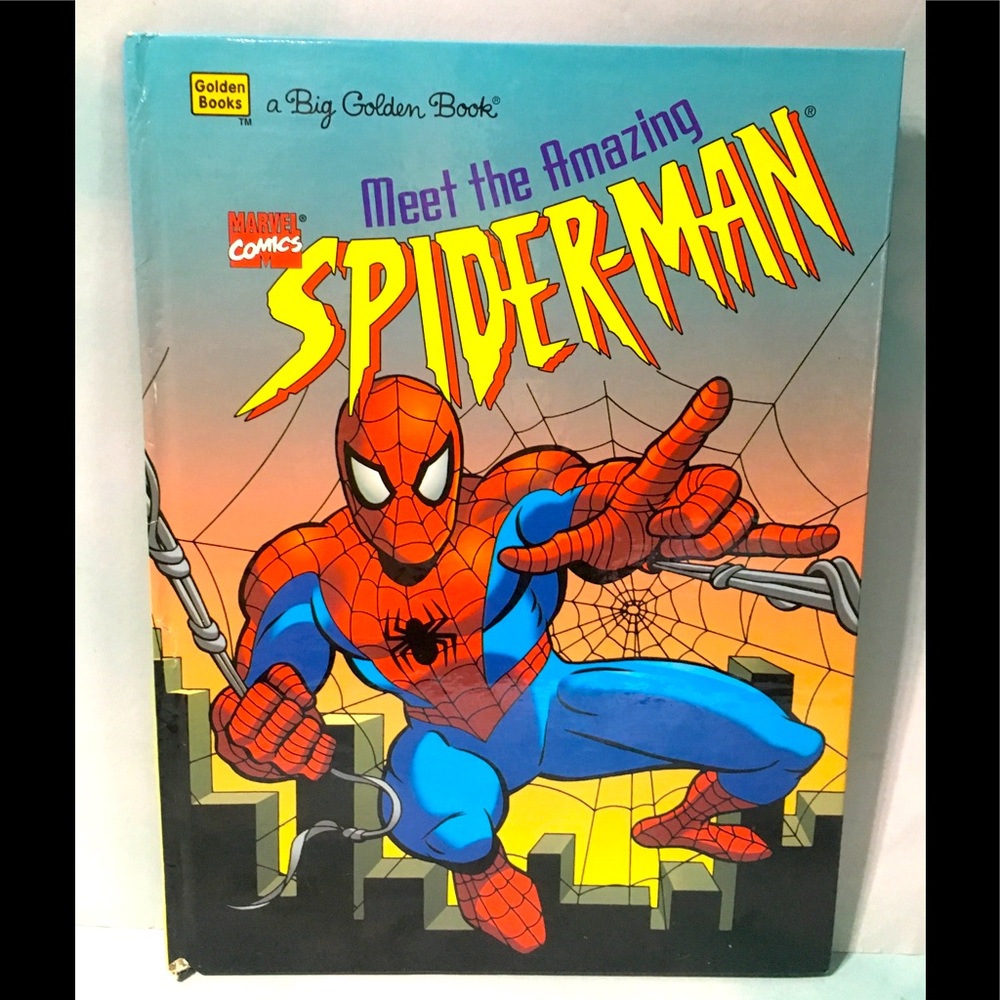 SPIDER-MAN VINTAGE 90s HARDCOVER A BIG GOLEN BOOK